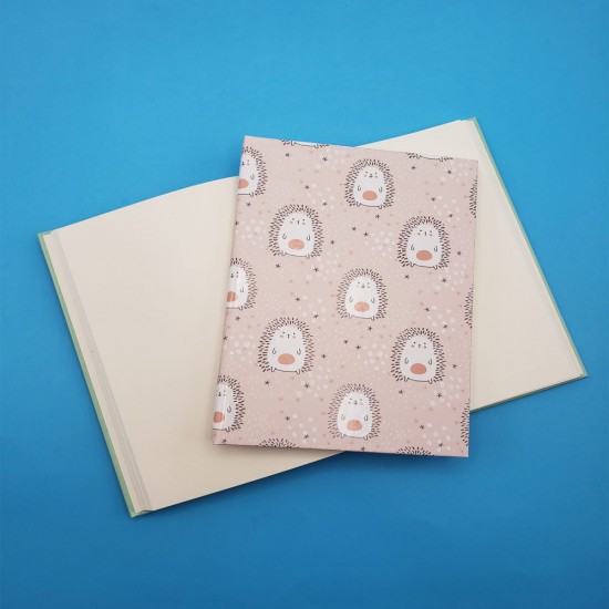 Toptan Sevimli Kirpi Temalı Çizgisiz Defter