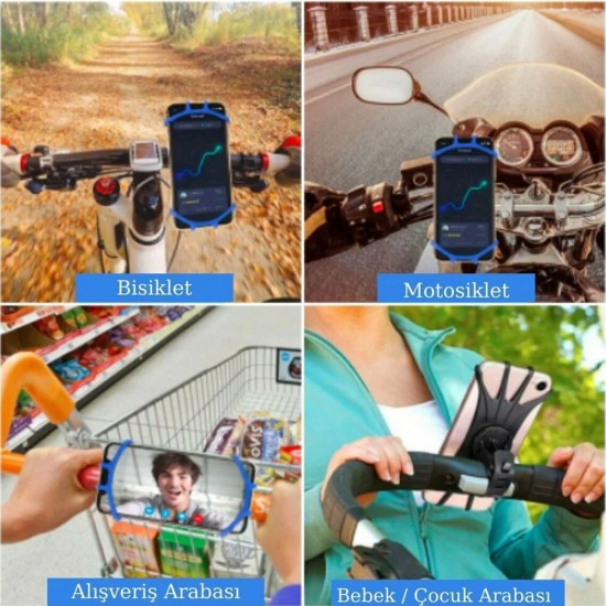 Toptan Üniversal Motorsiklet ve Bisiklet Telefon Tutucu Toptan Üniversal Motorsiklet ve Bisiklet Telefon Tutucu