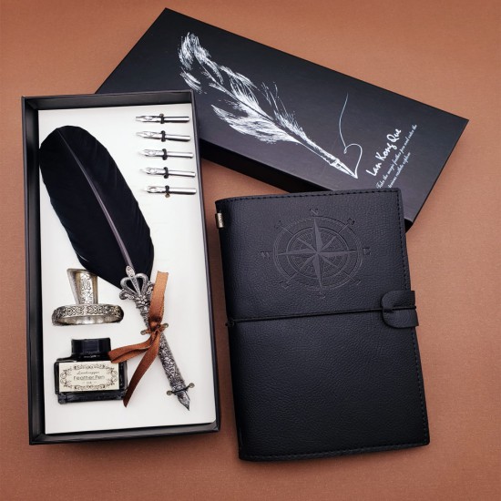 Toptan Siyah Divit Hokka Defter ve Kalem 