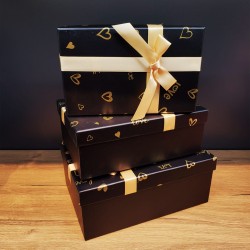 Toptan 3'lü Dikdörtgen Hediye Kutusu