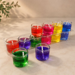 Toptan 6'lı Jel Renkli Mum Toptan 6'lı Jel Renkli Mum