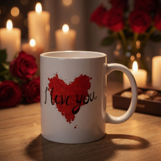 Toptan I Love You Tasarım Bardak