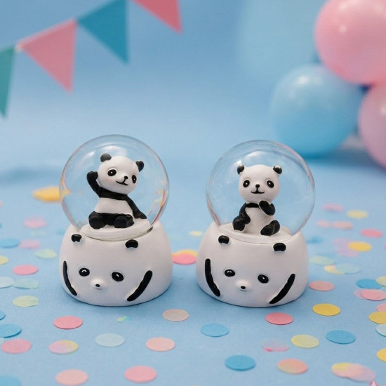 Toptan Mini Işıklı Panda Kar Küresi Toptan Mini Işıklı Panda Kar Küresi