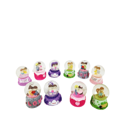 Toptan Dekoratif Mini Boy Sevgililer Kar Küresi