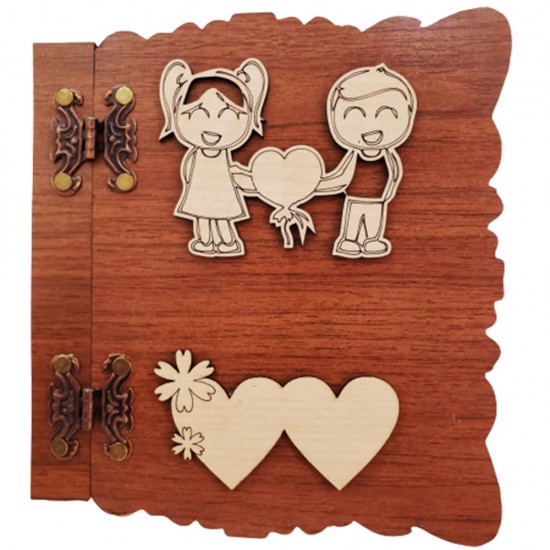 Toptan Romantik Sevgili Temalı Ahşap Defter Toptan Romantik Sevgili Temalı Ahşap Defter