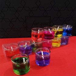 Toptan 6'lı Jel Renkli Mum Toptan 6'lı Jel Renkli Mum