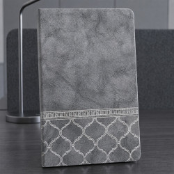 Toptan Desenli Gri Deri Defter
