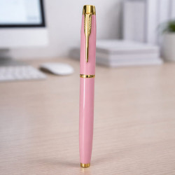 Toptan Premium Pembe Metal Roller Kalem