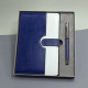 Toptan Mavi Beyaz Deri Kapaklı Defter Ve Metal Kalem Set Toptan Mavi Beyaz Deri Kapaklı Defter Ve Metal Kalem Set