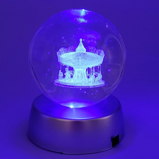 Toptan Renk Değiştiren 3D Cam Küre Toptan Renk Değiştiren 3D Cam Küre